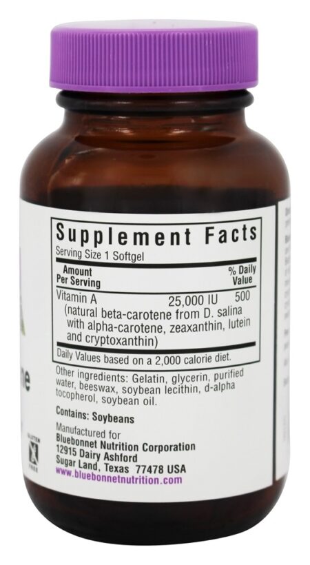 Beta-Caroteno Natural 25000 UI - 90 Softgels Bluebonnet Nutrition - Image 2