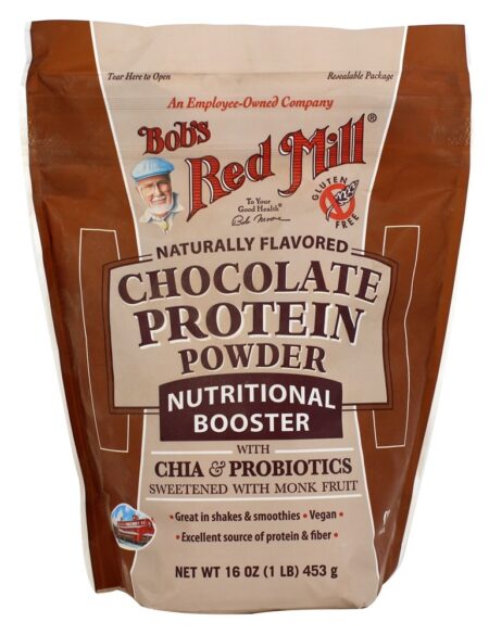 Reforço Nutricional de Proteína em Pó com Chia & Probiotics Chocolate - 16 oz. Bob's Red Mill