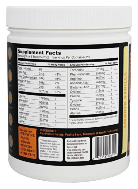 Limpa Proteína Lean Baunilha Suave - 17.6 oz. Nuzest - Image 2