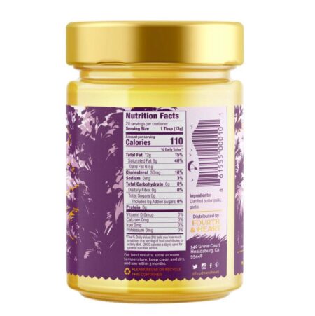 Ghee Clarified Butter Alho da Califórnia - 9 oz. 4th & Heart - Image 2