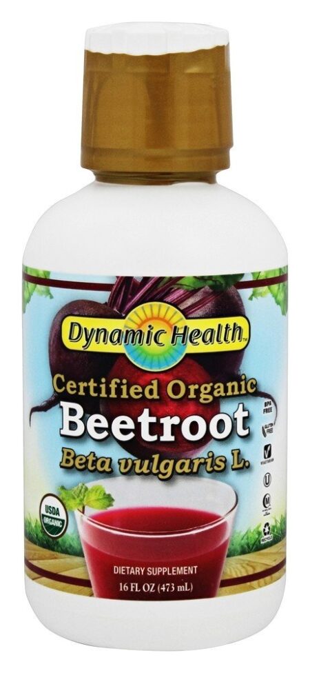 Suco de beterraba orgânica certificada - 16 fl. oz. Dynamic Health