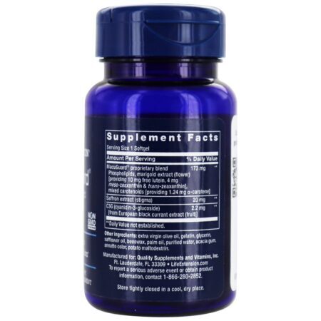 MacuGuard Suporte Ocular - 60 Softgels Life Extension - Imagem 2