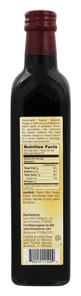 Vinagre Balsâmico Orgânico - 17 fl. oz. Bionaturae - Imagem 2