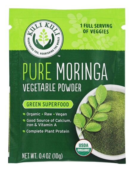 Pure Moringa Vegetal em Pó - 0.4 oz. Kuli Kuli