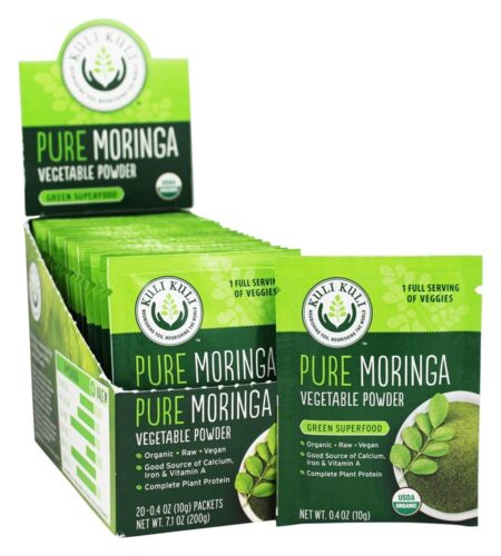 Pure Moringa Vegetal em Pó - 20 Pacotes (s) Kuli Kuli