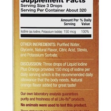 Iodo Líquido Plus Sabor Laranja - 2 fl. oz. Life-Flo - Imagem 2