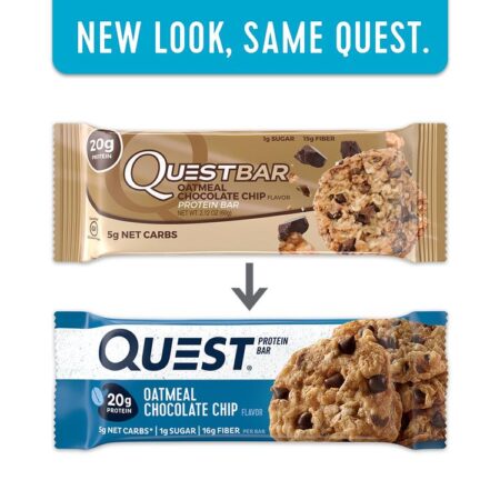 Quest Bar Barra de Proteína Sabor Aveia & Chocolate - 2.12 oz. Quest Nutrition - Image 5