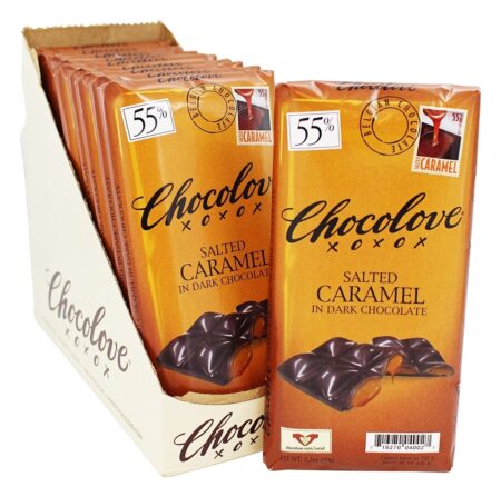 Barras de Chocolate Negro Caramelo Salgado - 10 Barras Chocolove