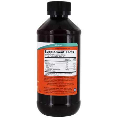 Líquido de Ferro 18 mg. - 8 fl. oz. NOW Foods - Image 2