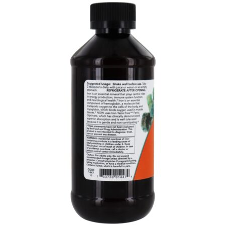 Líquido de Ferro 18 mg. - 8 fl. oz. NOW Foods - Image 3