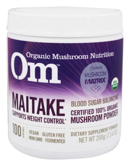 Maitake Orgânico Cogumelo Pó - 7.14 oz. Matriz de Cogumelo Anteriormente Om