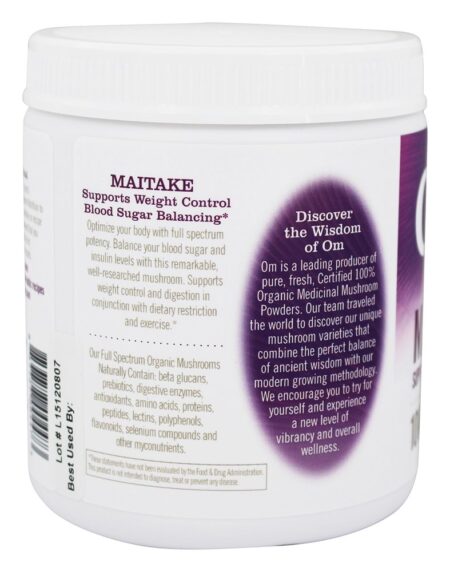 Maitake Orgânico Cogumelo Pó - 7.14 oz. Matriz de Cogumelo Anteriormente Om - Image 3