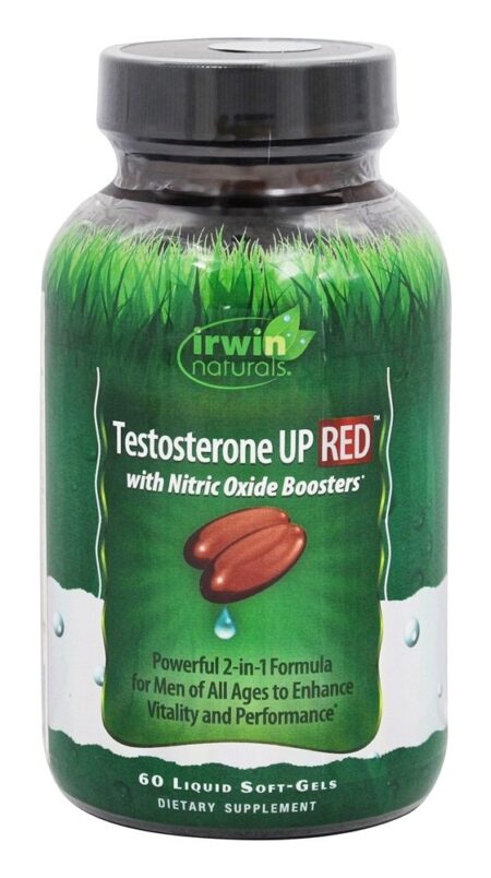 Testosterona Up Red com Óxido Nítrico - 60 Softgels líquidos Irwin Naturals