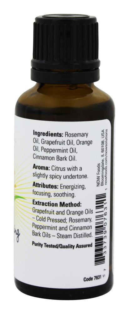 Edificante Essencial óleo Misturar Bom Manhã Luz do sol - 1 fl. oz. NOW Foods - Imagem 2