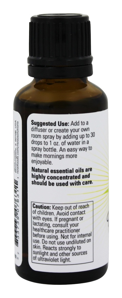 Edificante Essencial óleo Misturar Bom Manhã Luz do sol - 1 fl. oz. NOW Foods - Imagem 3