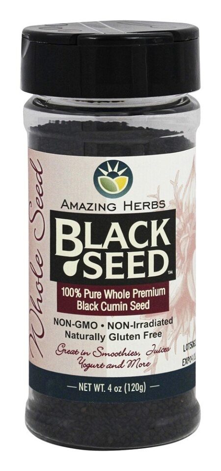 Semente Preta 100 % Pure Semente Negra Inteira - 4 oz. Amazing Herbs