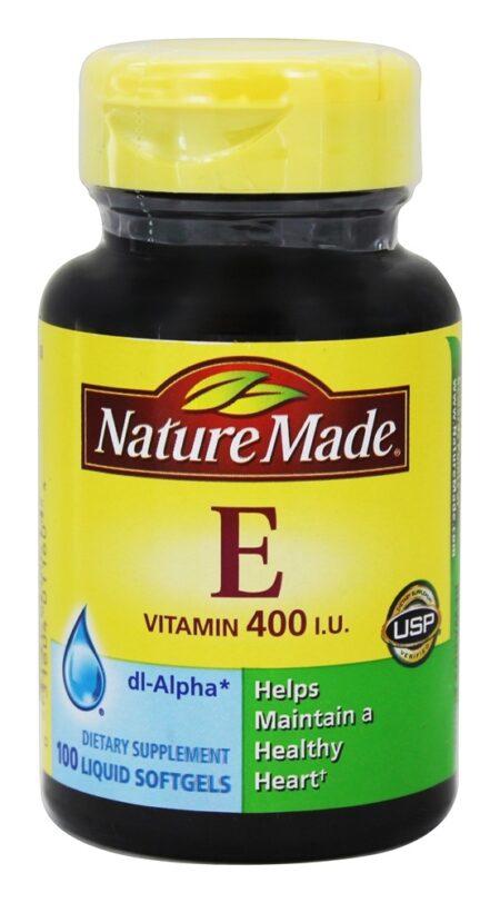 Vitamina E dl-Alpha 400 UI - 100 Softgels líquidos Nature Made