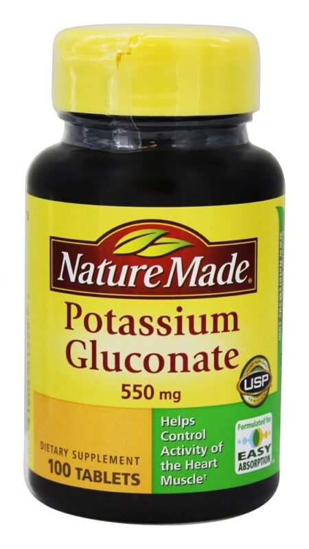 Gluconato de potássio 550 mg. - 100 Tablets Nature Made