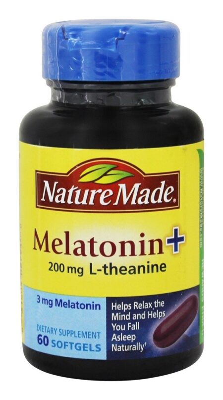 Melatonina 3mg + 200mg de L-Teanina - 60 Softgels Nature Made