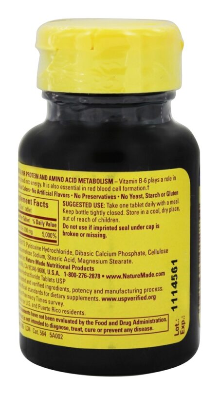 Vitamina B6 100 mg. - 100 Tablets Nature Made - Image 3