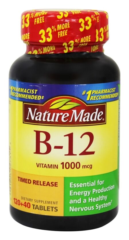 Vitamina B12 Liberação Programada 1000 mcg. - 160 Tablets Nature Made