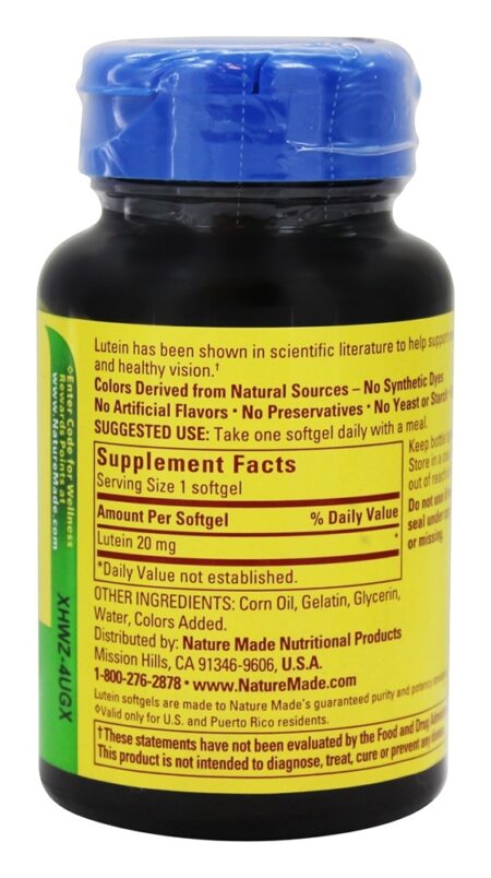 Luteína de Extra Potência 20 mg. - 30 Softgels Nature Made - Image 2