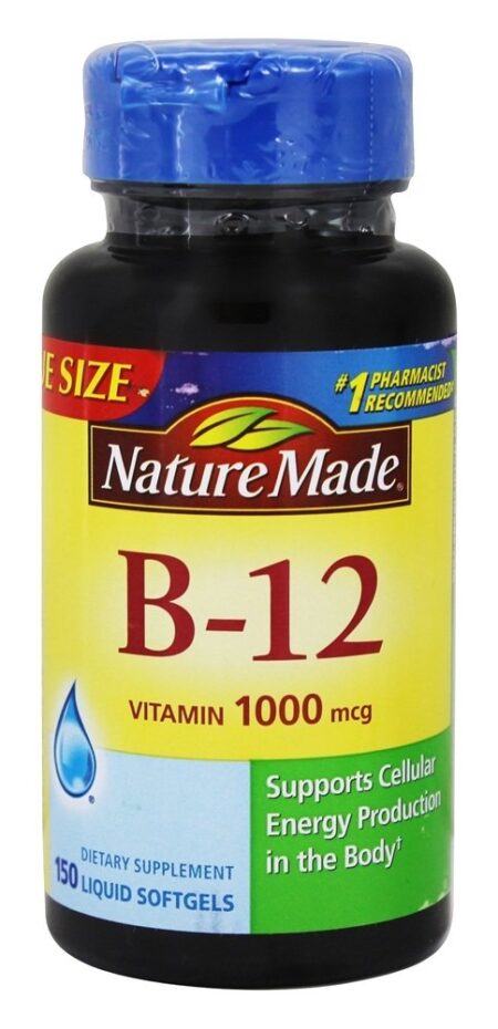 Vitamina B12 1000 mcg. - 150 Softgels líquidos Nature Made