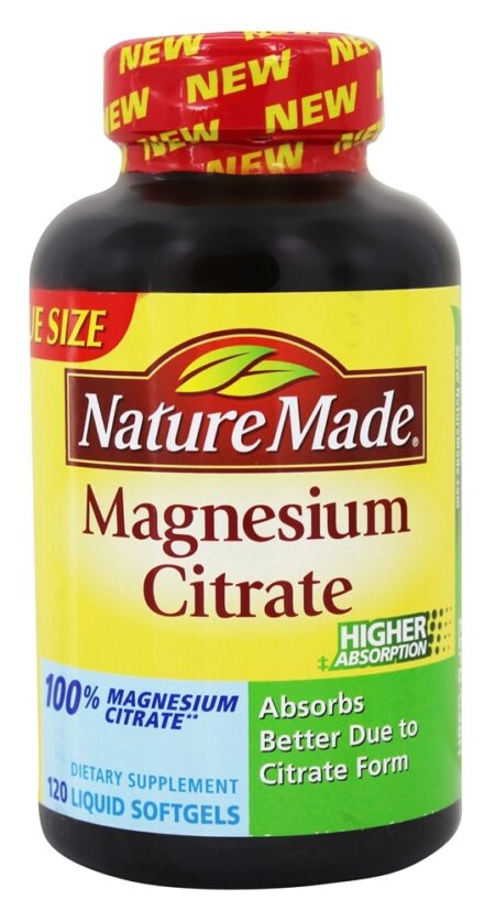 Citrato de Magnésio - 120 Softgels líquidos Nature Made