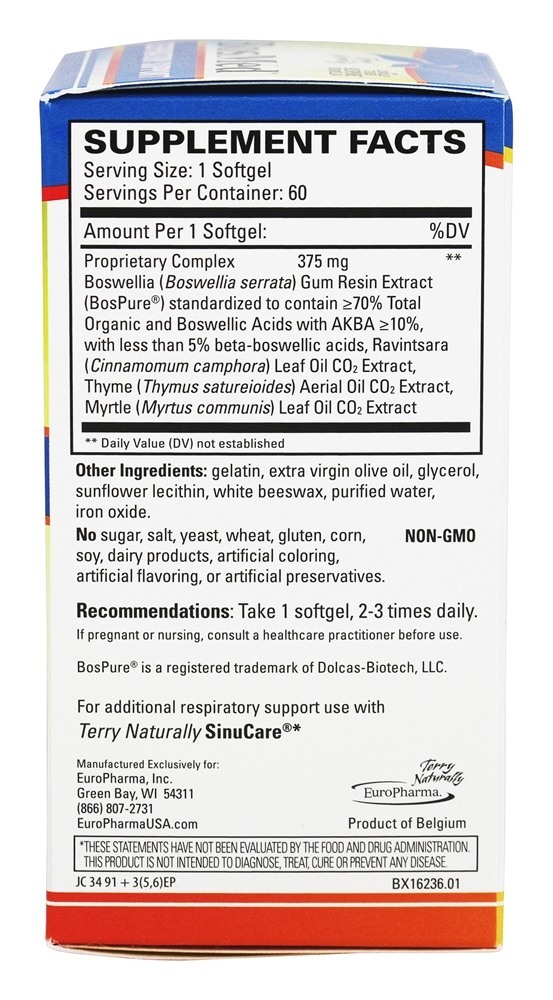 Suporte Respiratório Terry Naturalmente BosMed - 60 Softgels EuroPharma - Imagem 2