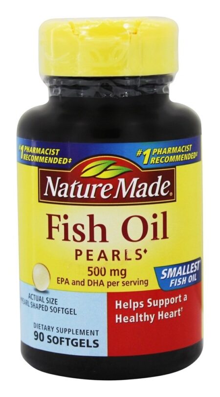 Pérolas de óleo de peixe 500 mg. - 90 Softgels líquidos Nature Made