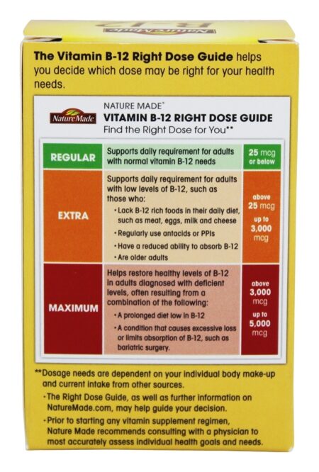 Vitamina B12 Potência Máxima 5000 mcg. - 60 Softgels Nature Made - Image 3