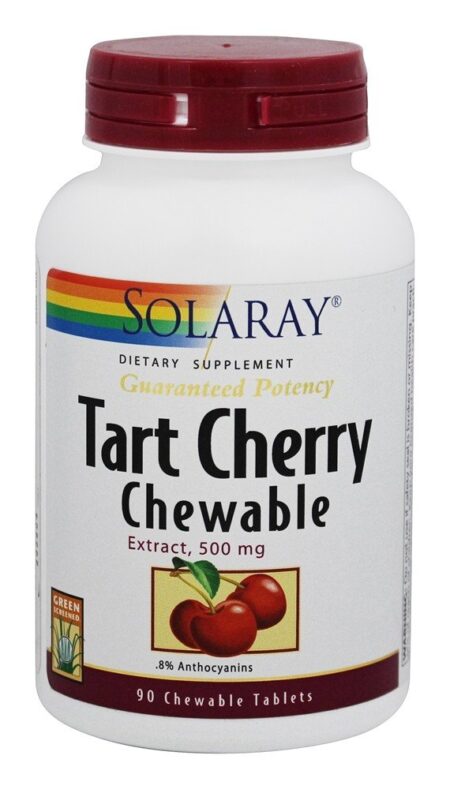 Extrato de Cereja Tart 500 mg. - 90 comprimidos mastigáveis Solaray