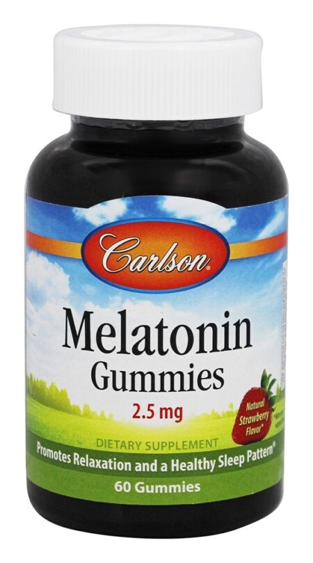 Gominhas de Melatonina Sabor Natural de Morango 2.5 mg. - 60 Gummies Carlson Labs