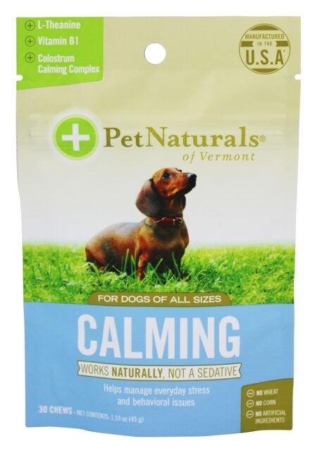 Tratamentos de acalmação para cães de todos os tamanhos - 30 Mastigação (s) Pet Naturals of Vermont