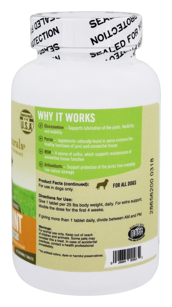 Quadril + Articulação para Cães de Todos os Tamanhos - 90 comprimidos mastigáveis Pet Naturals of Vermont - Imagem 3