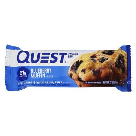 Quest Bar Barra de Proteína Sabor Muffin de Mirtilo - 2.1 oz. Quest Nutrition