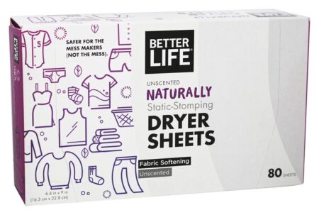 Secador de amaciamento para tecidos Naturalmente Sheets perfume - 80 Planilha (s) Better Life