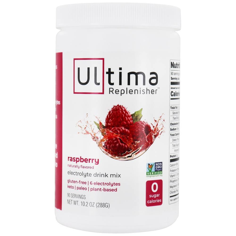 Ultima Repositor Eletrólito Pó 90 Porções Framboesa - 10.2 oz. Ultima Health Products