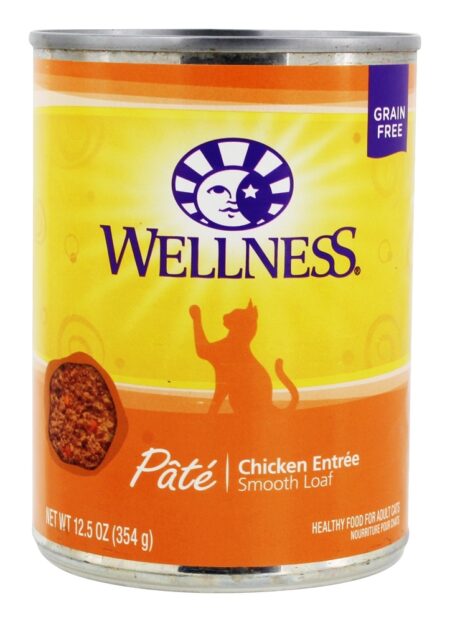 Grão Livre Alisar Pão Cabeça Gato Comida Frango Jantar - 12.5 oz. Wellness Pet