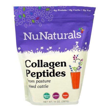 Peptides aumentados pasto do colagénio - 14 oz. NuNaturals