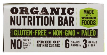 Nozes Orgânicas Sem Glúten e Barras de Nutrição de Mel Caixa Coco - 12 Barras Simple Squares - Image 3