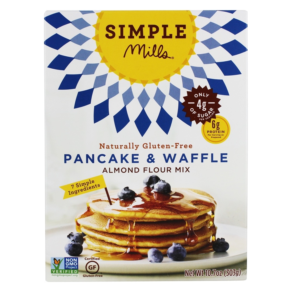 Naturalmente sem glúten Pancake & waffle mistura de farinha de amêndoa - 10.7 oz. Simple Mills