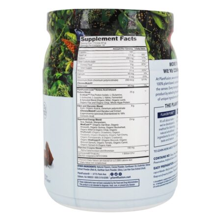 Completa Proteína Vegetal Lean Chocolate Brownie - 14.8 oz. PlantFusion - Image 2