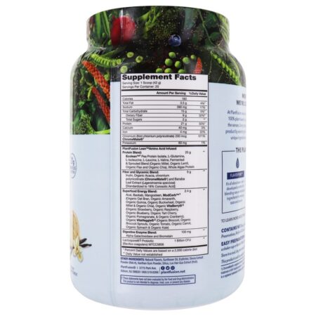 Feijão de baunilha de proteína vegetal magra completo - 29.63 oz. PlantFusion - Image 2