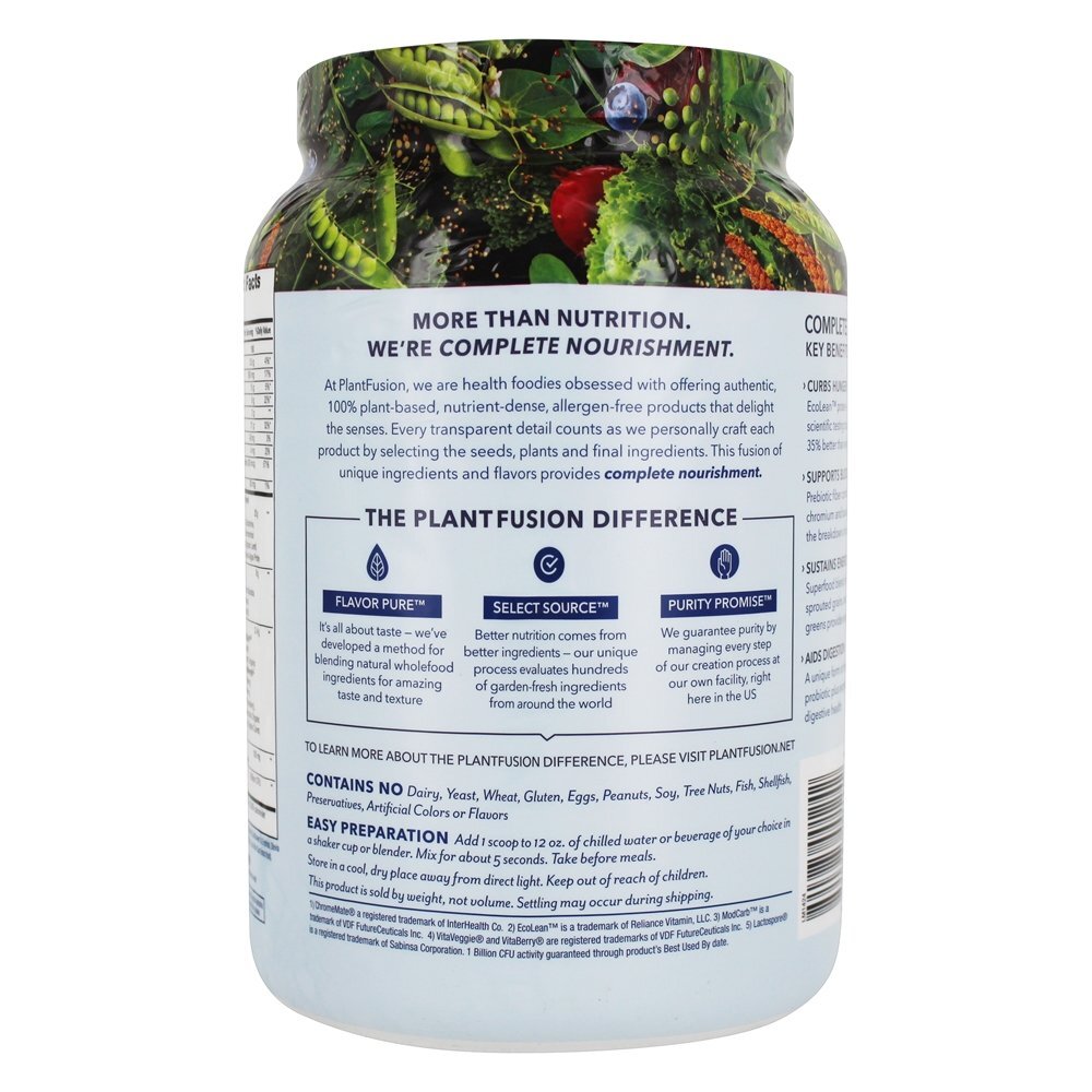 Completa Proteína Vegetal Lean Chocolate Brownie - 1.85 lb. PlantFusion - Imagem 3