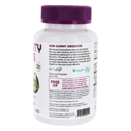 Crianças Probiotic Completar Uva 4 Bilhões de UFC - 60 Gummies SmartyPants - Imagem 4