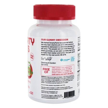 Crianças Probiotic Completar Morango Creme 4 Bilhões de UFC - 60 Gummies SmartyPants - Imagem 4