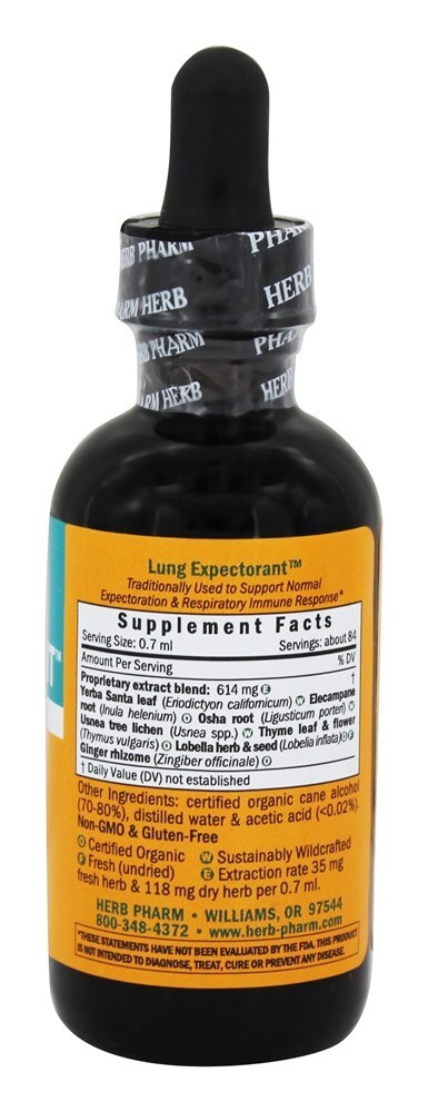 Extrato Líquido Expectorante Para o Pulmão Para Suporte ao Sistema Respiratório - 2 fl. oz. Herb Pharm - Imagem 2