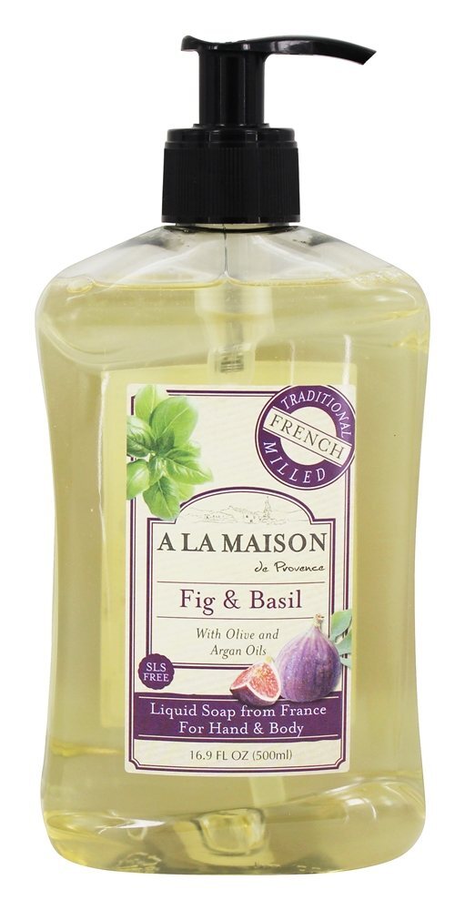 Tradicional Francês Moído Líquido Mão & Corpo Sabão Figo & Manjericão - 16.9 fl. oz. A La Maison