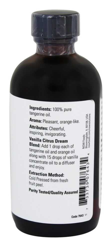 100 % Pure Óleo essencial de tangerina - 4 fl. oz. NOW Foods - Image 2